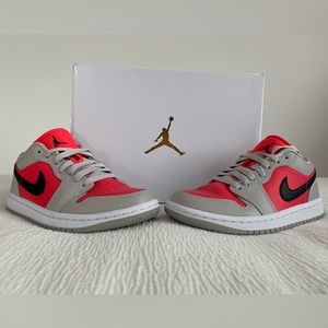Nike Air Jordan 1 Low Light Iron Ore/Siren Red sz 5 lightly worn